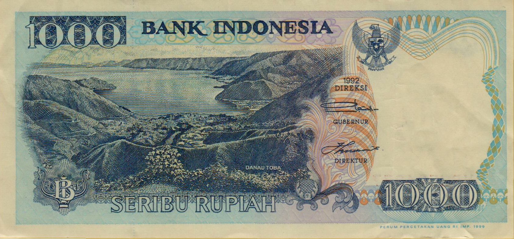 Indonesia 1000 1999 XF P-129/h